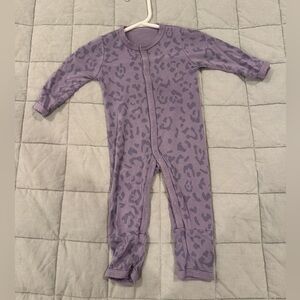 Kyte Baby purple Leopard Romper (0-3)